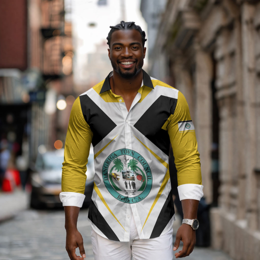 Dangriga The Culture Capital Long Sleeve Button Shirt Garifuna Proud