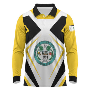 Dangriga The Culture Capital Long Sleeve Polo Shirt Garifuna Proud