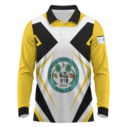 Dangriga The Culture Capital Long Sleeve Polo Shirt Garifuna Proud