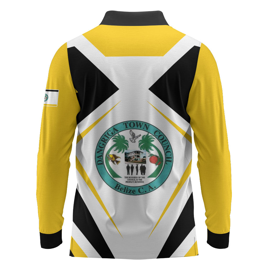 Dangriga The Culture Capital Long Sleeve Polo Shirt Garifuna Proud