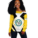Dangriga The Culture Capital Off Shoulder Sweater Garifuna Proud
