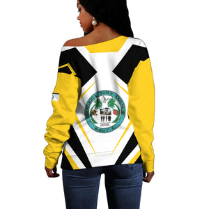 Dangriga The Culture Capital Off Shoulder Sweater Garifuna Proud