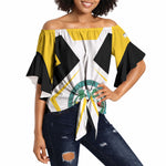 Dangriga The Culture Capital Off Shoulder Wrap Waist Top Garifuna Proud