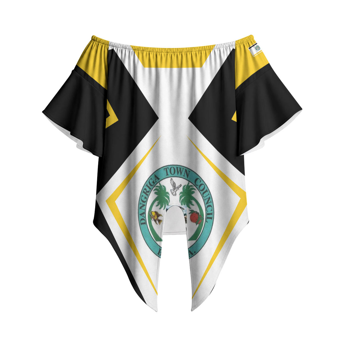 Dangriga The Culture Capital Off Shoulder Wrap Waist Top Garifuna Proud