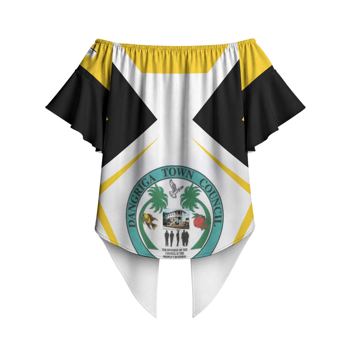 Dangriga The Culture Capital Off Shoulder Wrap Waist Top Garifuna Proud