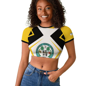 Dangriga The Culture Capital Raglan Cropped T shirt Garifuna Proud