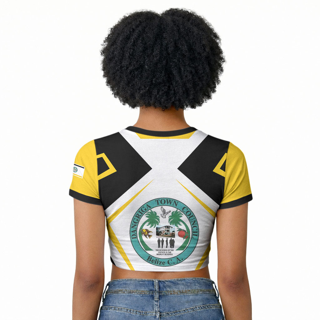 Dangriga The Culture Capital Raglan Cropped T shirt Garifuna Proud