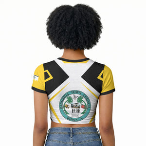 Dangriga The Culture Capital Raglan Cropped T shirt Garifuna Proud