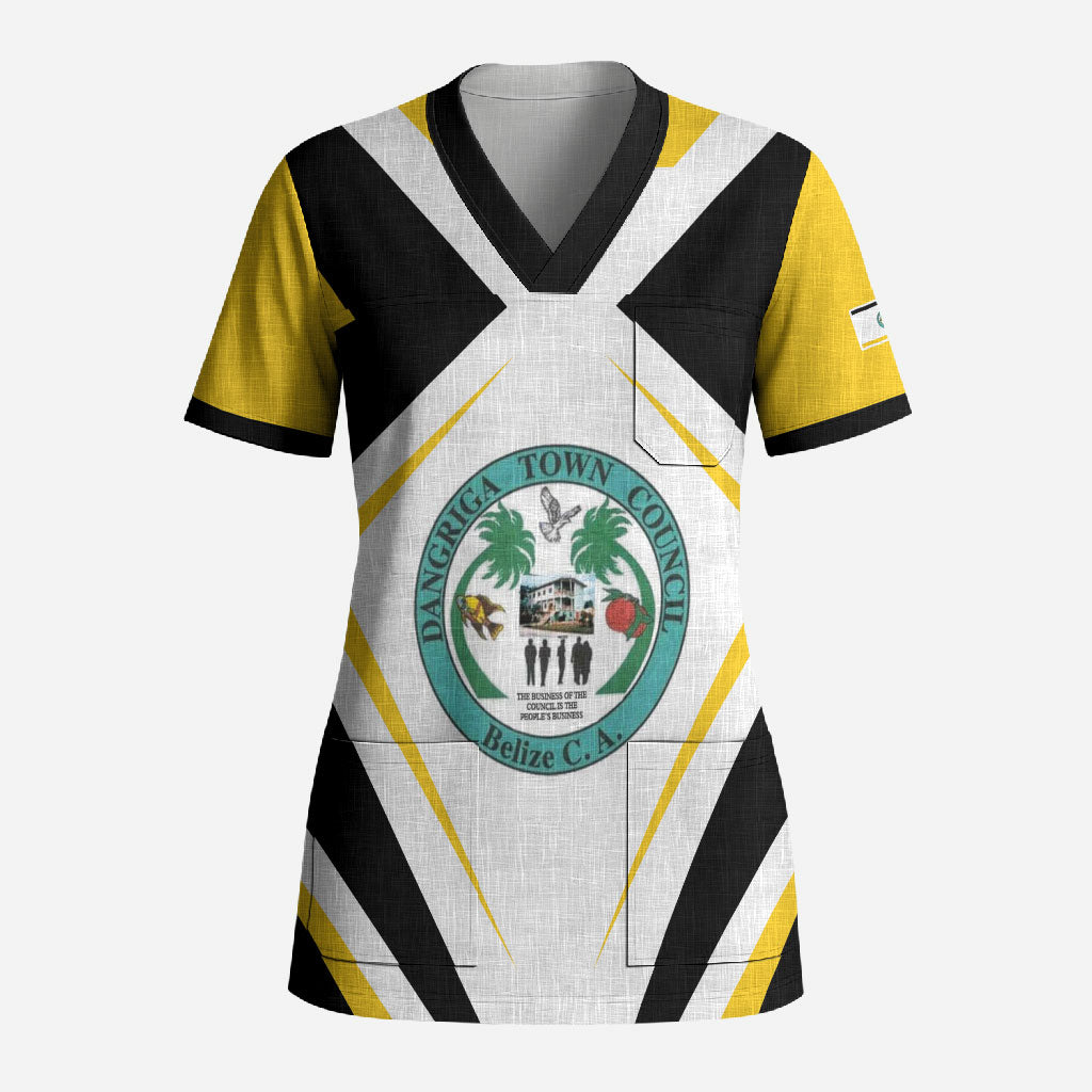 Dangriga The Culture Capital Scrub Top Garifuna Proud