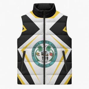 Dangriga The Culture Capital Sleeveless Puffer Jacket Garifuna Proud