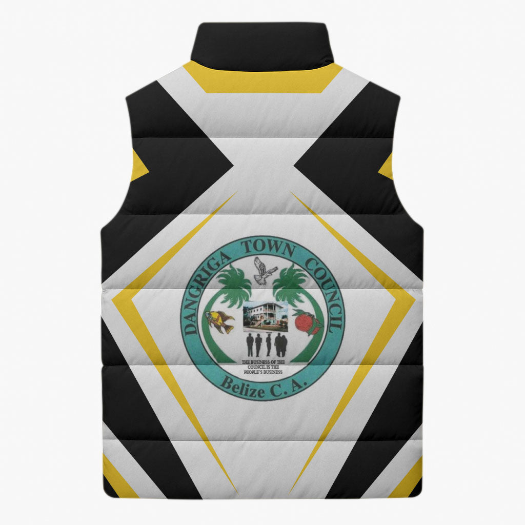 Dangriga The Culture Capital Sleeveless Puffer Jacket Garifuna Proud