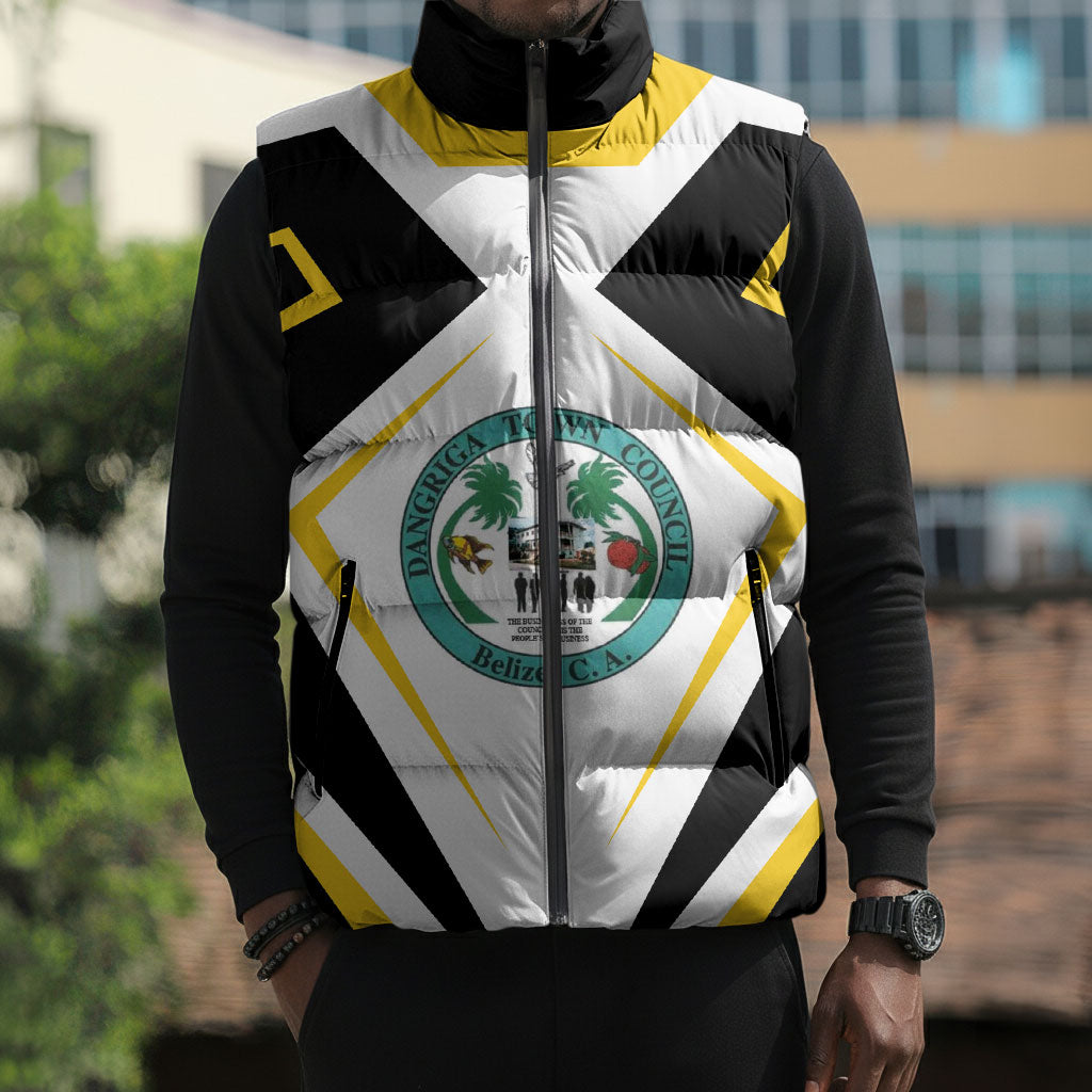 Dangriga The Culture Capital Sleeveless Puffer Jacket Garifuna Proud