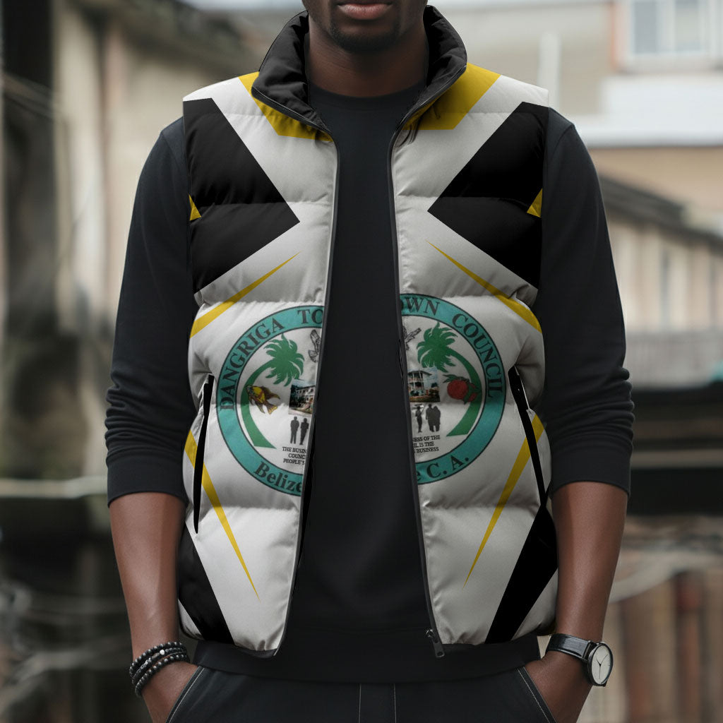 Dangriga The Culture Capital Sleeveless Puffer Jacket Garifuna Proud