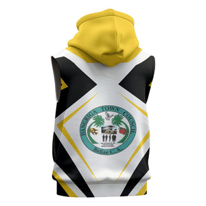 Dangriga The Culture Capital Sleeveless Zip Hoodie Garifuna Proud