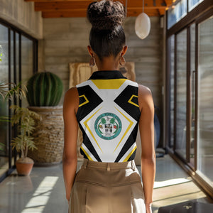 Dangriga The Culture Capital Women Sleeveless Polo Shirt Garifuna Proud