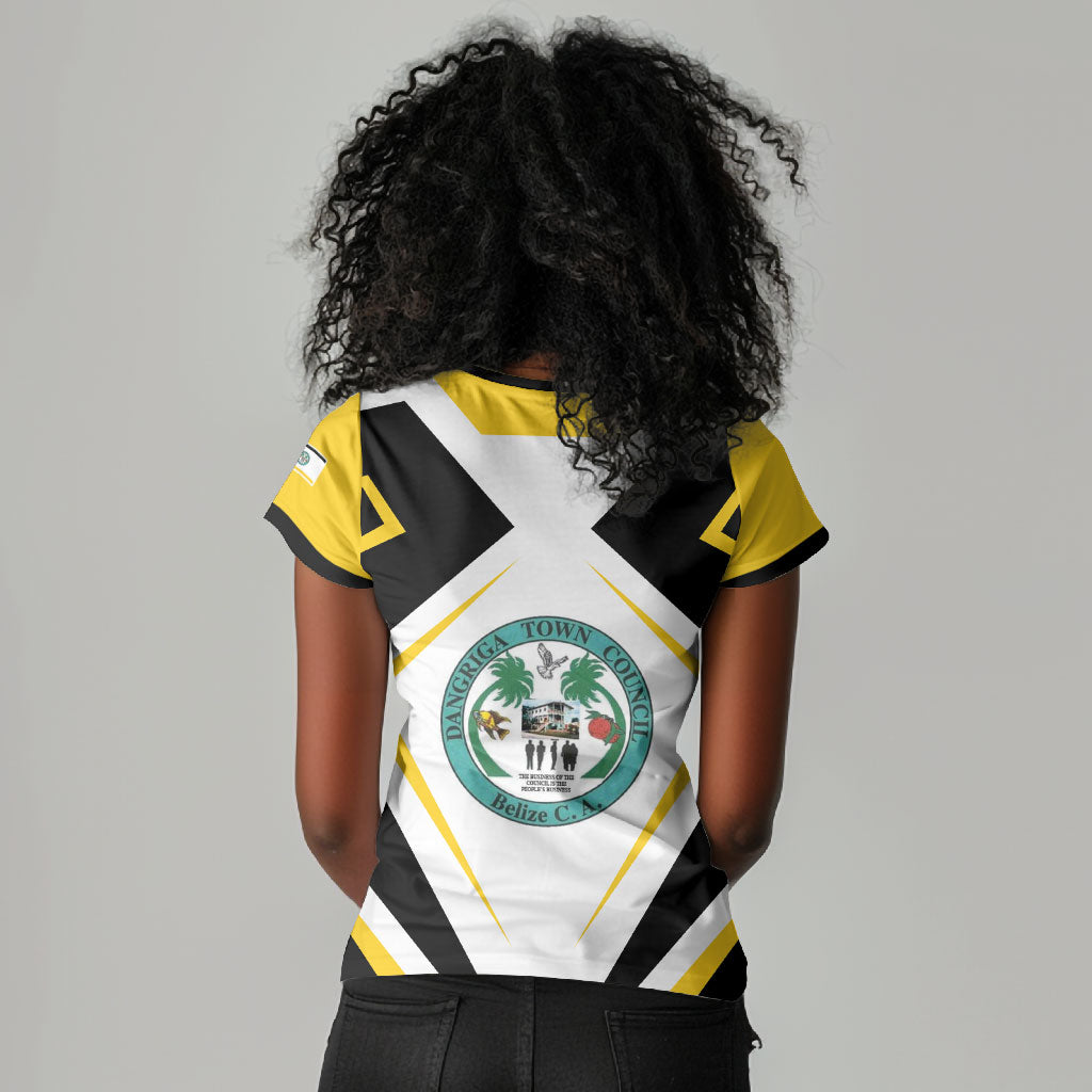 Dangriga The Culture Capital Women V-Neck T-Shirt Garifuna Proud
