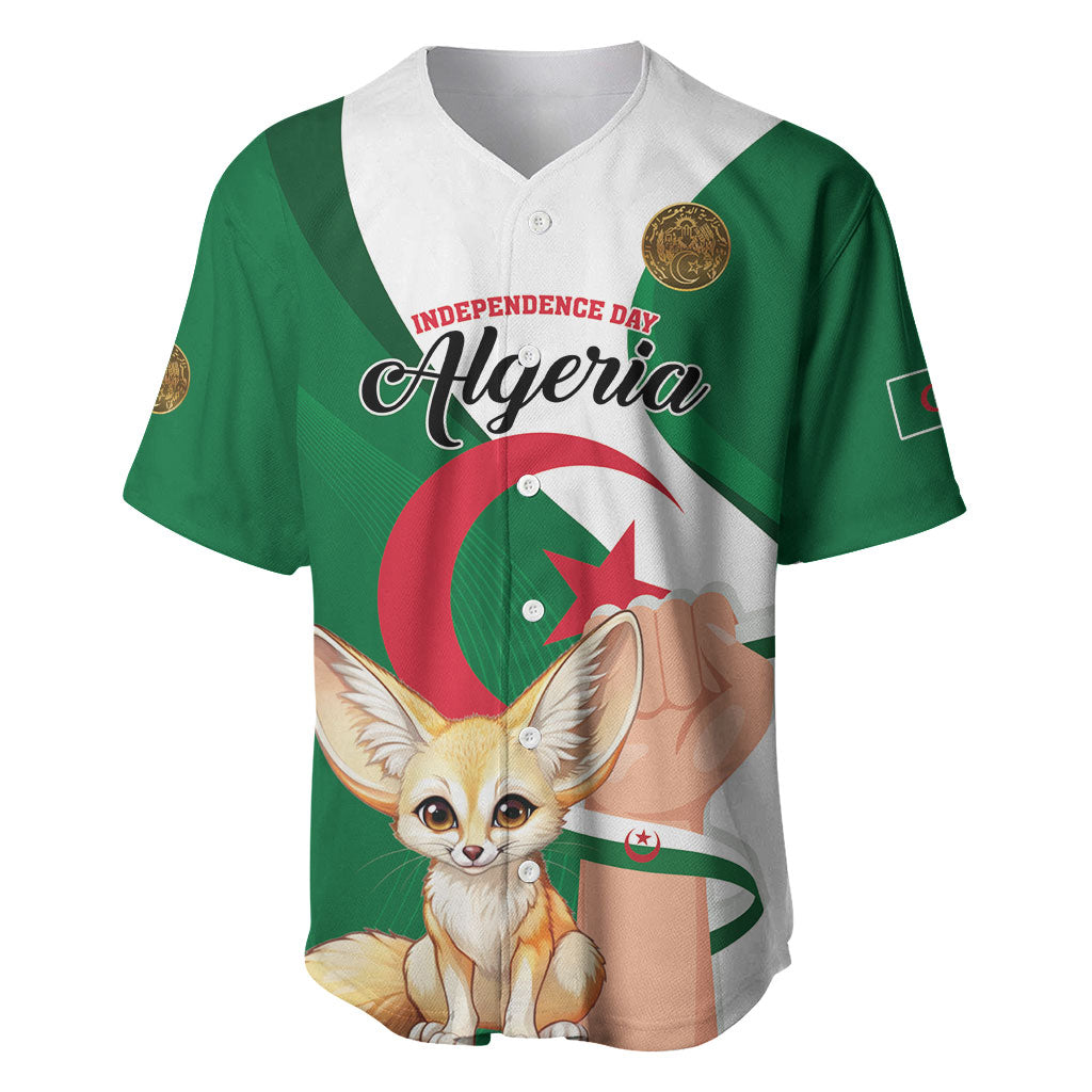 Personalized Algeria Fennec Fox Baseball Jersey Happy Independence Day