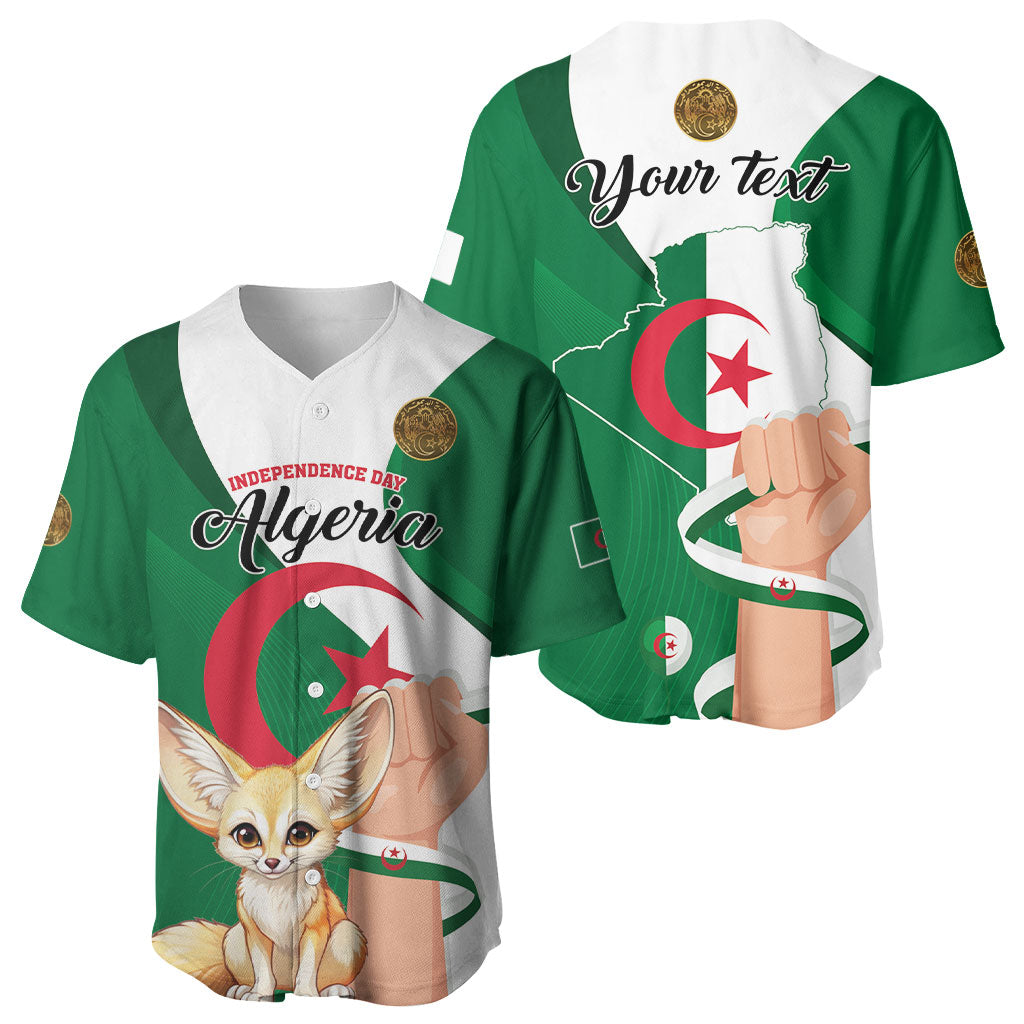 Personalized Algeria Fennec Fox Baseball Jersey Happy Independence Day