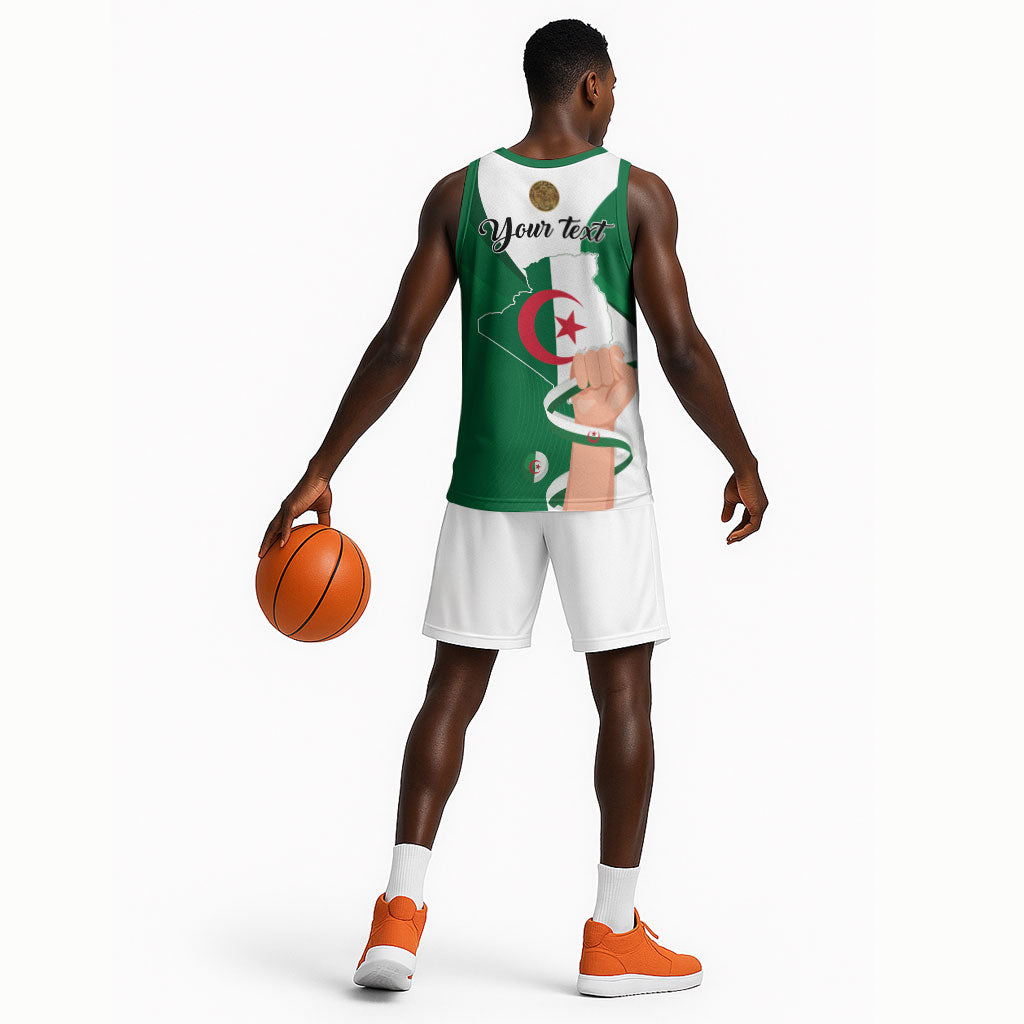 Personalized Algeria Fennec Fox Basketball Jersey Happy Independence Day