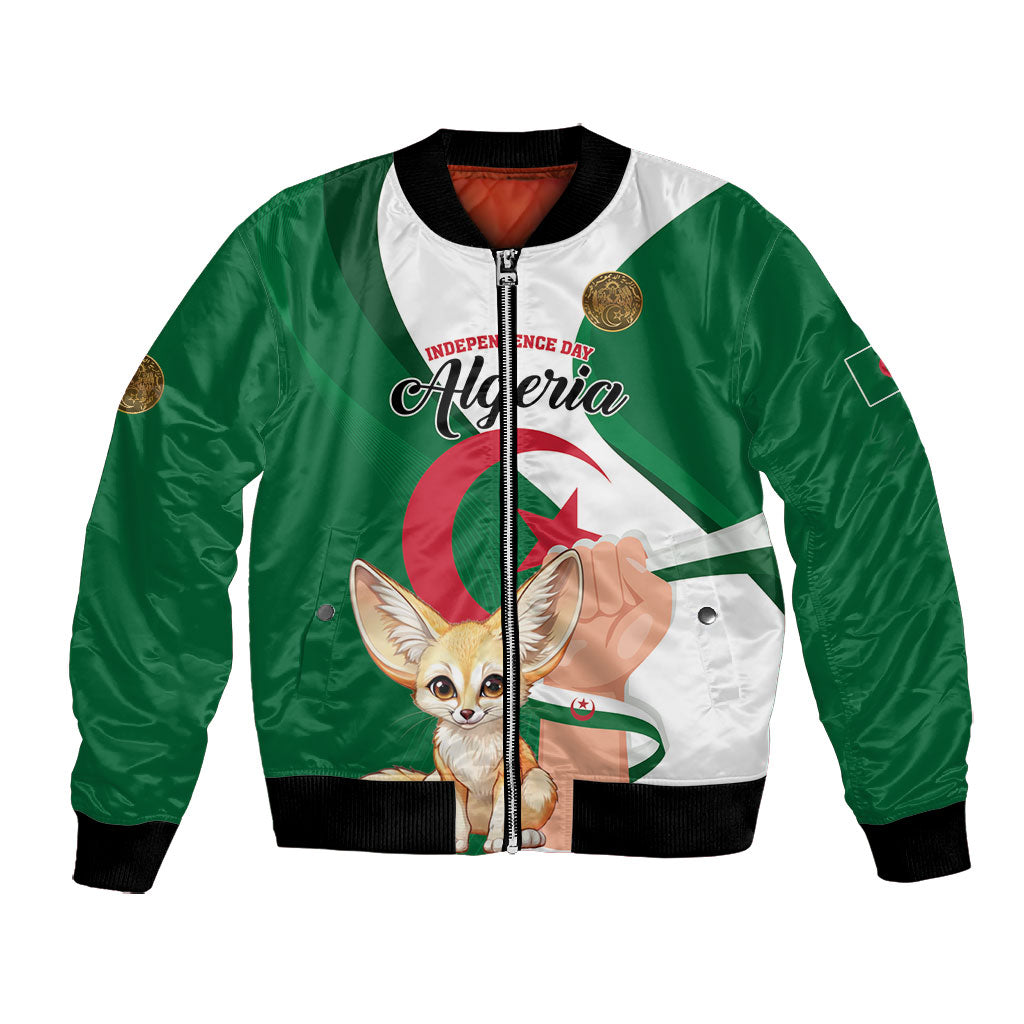 Personalized Algeria Fennec Fox Bomber Jacket Happy Independence Day