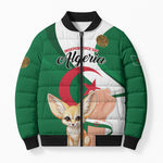 Personalized Algeria Fennec Fox Bomber Puffer Jacket Happy Independence Day
