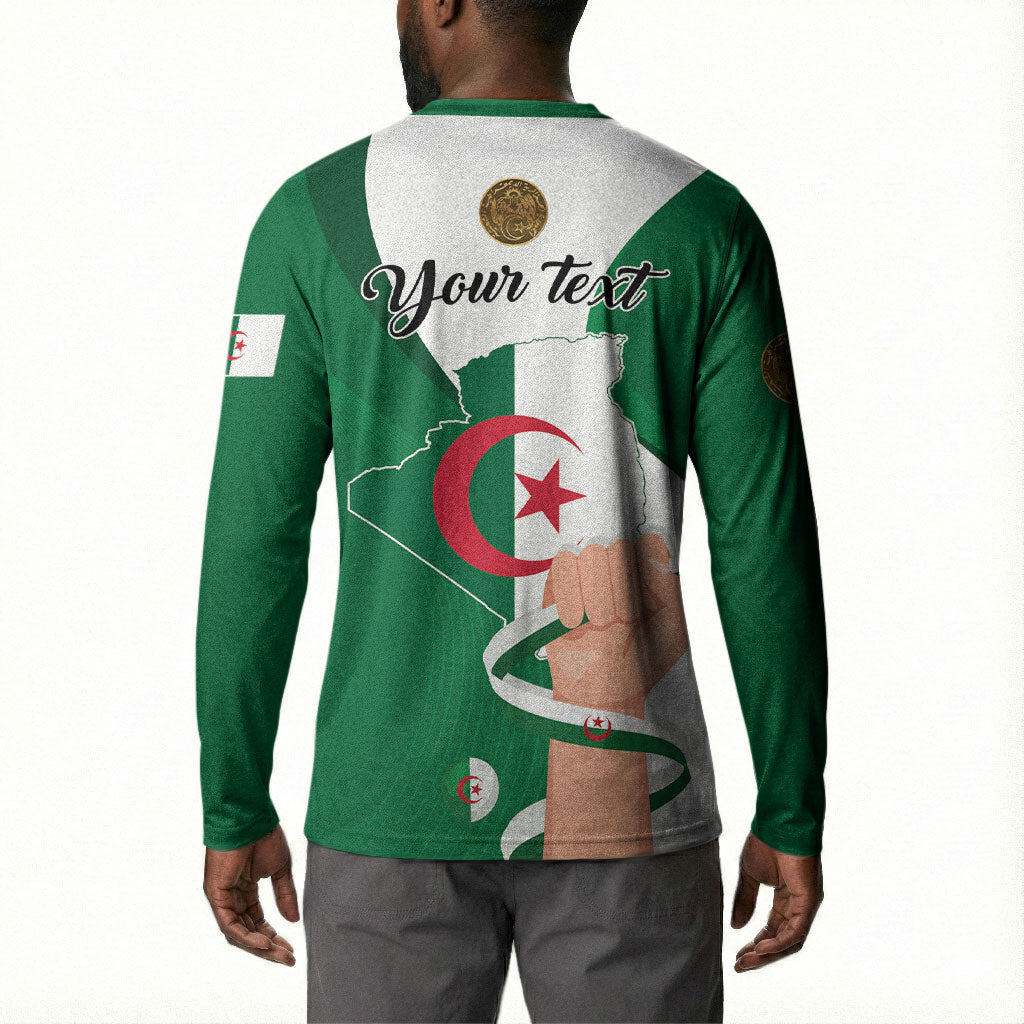 Personalized Algeria Fennec Fox Button Sweatshirt Happy Independence Day