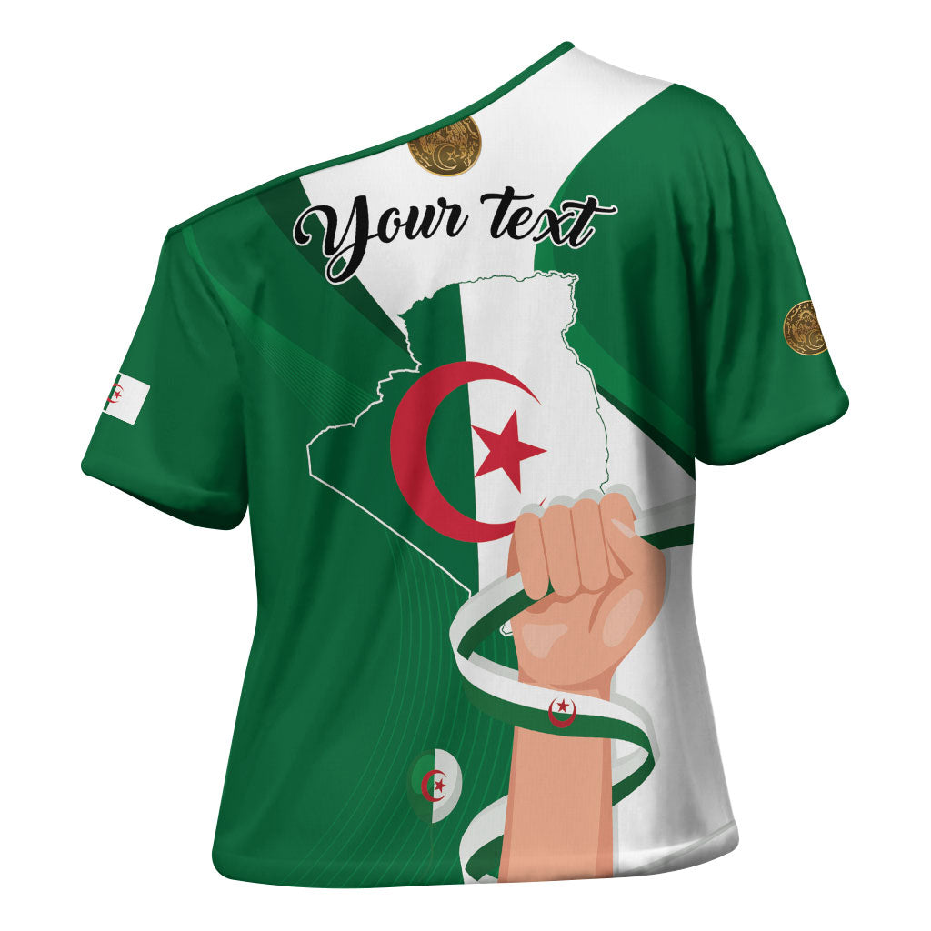 Personalized Algeria Fennec Fox Cross Shoulder Shirt Happy Independence Day