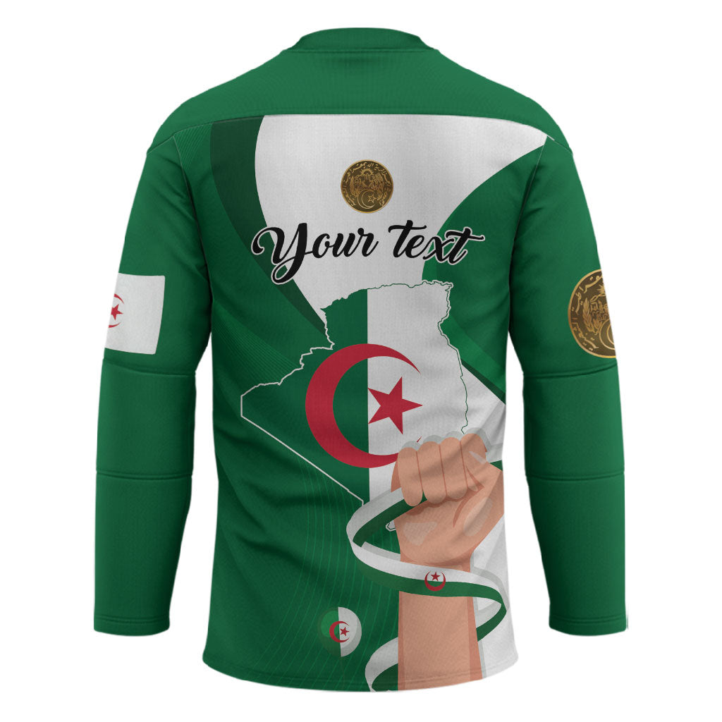 Personalized Algeria Fennec Fox Hockey Jersey Happy Independence Day