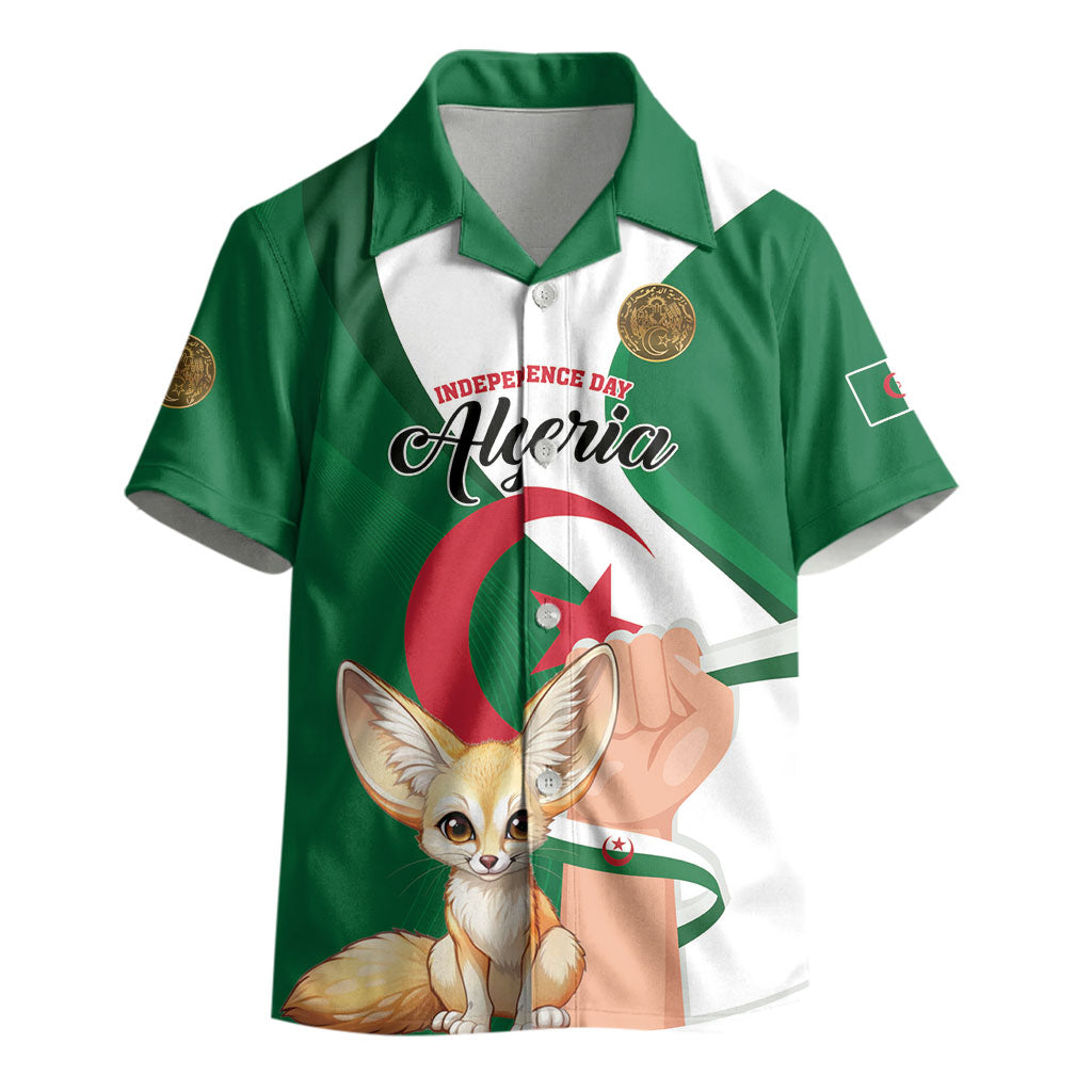 Personalized Algeria Fennec Fox Kid Hawaiian Shirt Happy Independence Day