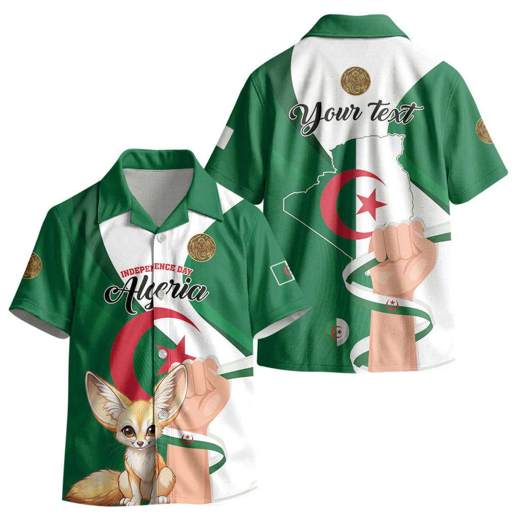 Personalized Algeria Fennec Fox Kid Hawaiian Shirt Happy Independence Day