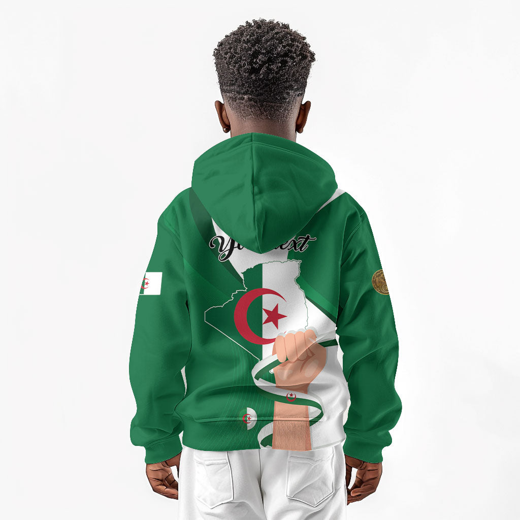 Personalized Algeria Fennec Fox Kid Hoodie Happy Independence Day