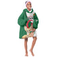 Personalized Algeria Fennec Fox Kid Wearable Blanket Hoodie Happy Independence Day