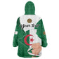 Personalized Algeria Fennec Fox Kid Wearable Blanket Hoodie Happy Independence Day