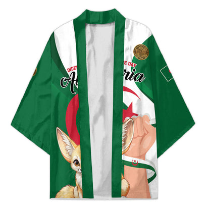 Personalized Algeria Fennec Fox Kimono Happy Independence Day