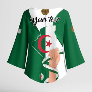 Personalized Algeria Fennec Fox Kimono Sleeve Blouse Happy Independence Day
