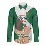 Personalized Algeria Fennec Fox Long Sleeve Button Shirt Happy Independence Day