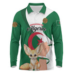 Personalized Algeria Fennec Fox Long Sleeve Polo Shirt Happy Independence Day