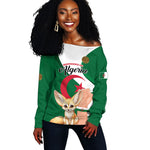 Personalized Algeria Fennec Fox Off Shoulder Sweater Happy Independence Day