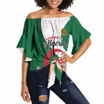 Personalized Algeria Fennec Fox Off Shoulder Wrap Waist Top Happy Independence Day