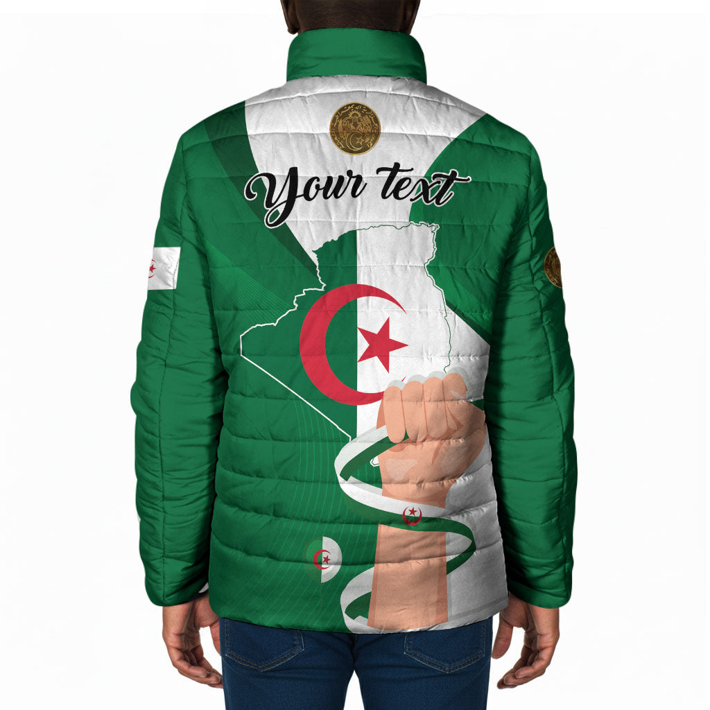 Personalized Algeria Fennec Fox Padded Jacket Happy Independence Day