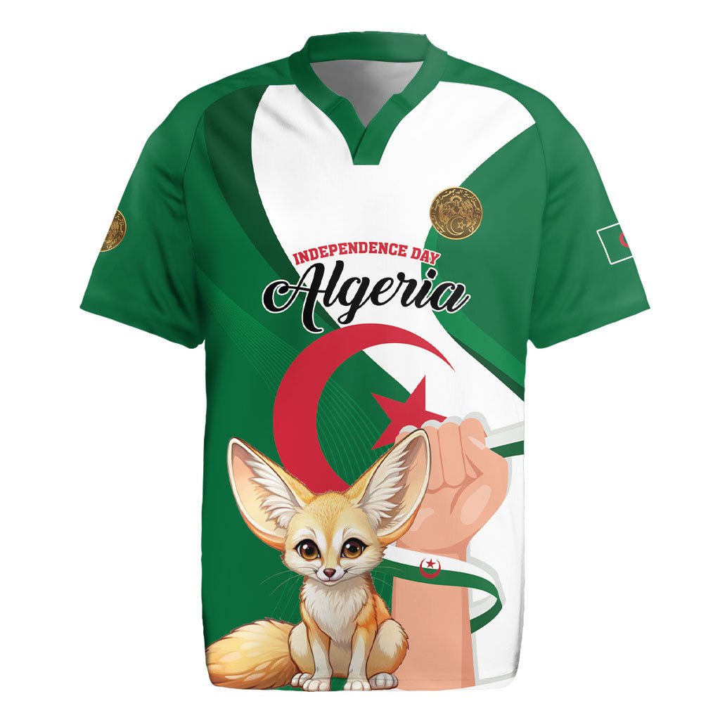 Personalized Algeria Fennec Fox Rugby Jersey Happy Independence Day