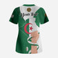 Personalized Algeria Fennec Fox Scrub Top Happy Independence Day