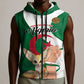 Personalized Algeria Fennec Fox Sleeveless Zip Hoodie Happy Independence Day