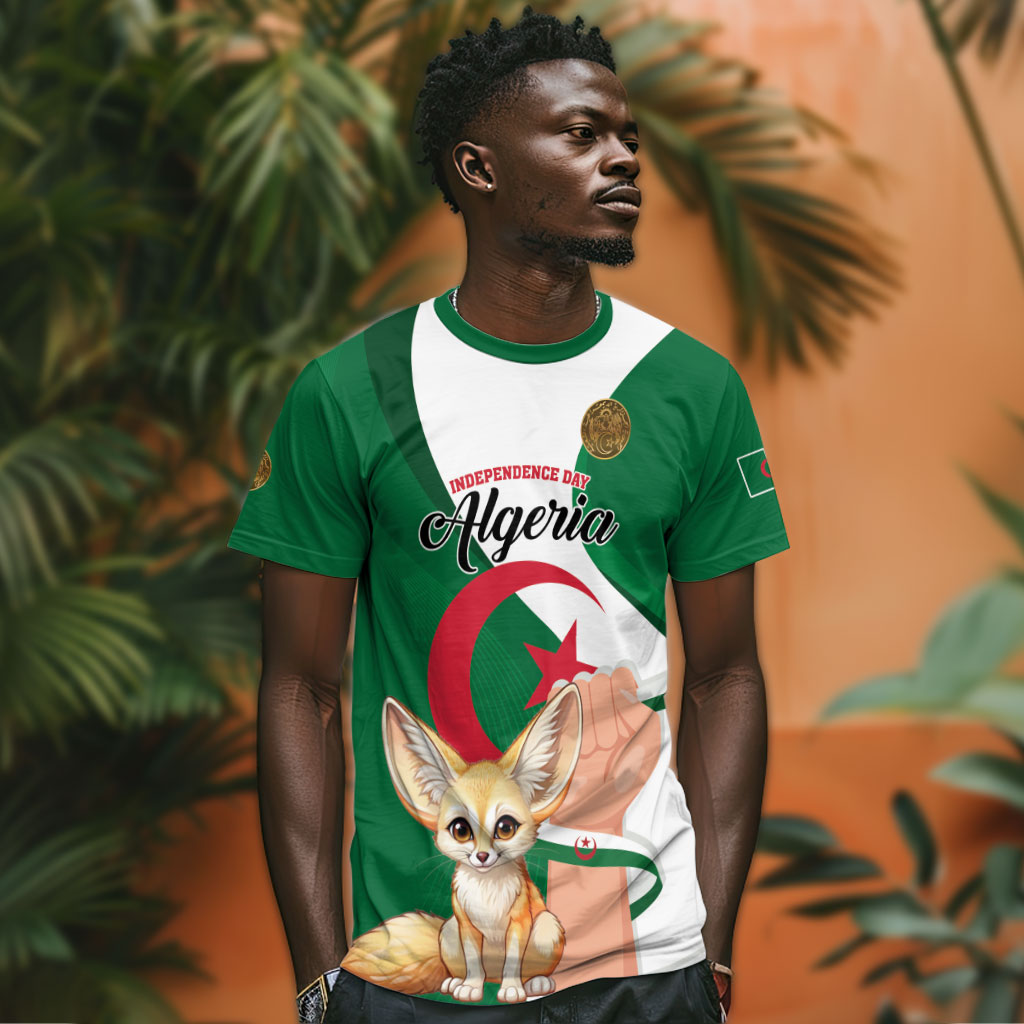 Personalized Algeria Fennec Fox T shirt Happy Independence Day