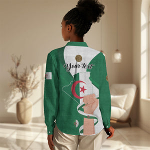 Personalized Algeria Fennec Fox Women Casual Shirt Happy Independence Day