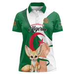 Personalized Algeria Fennec Fox Women Polo Shirt Happy Independence Day