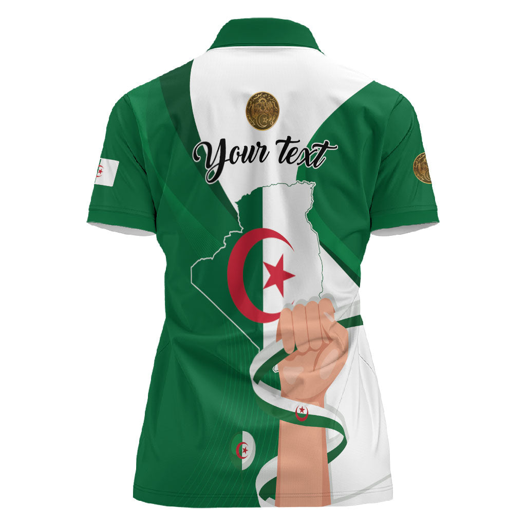 Personalized Algeria Fennec Fox Women Polo Shirt Happy Independence Day