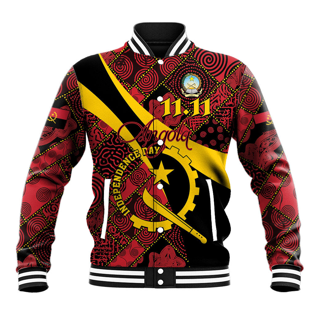 Personalized Angola Samakaka Pattern Baseball Jacket Happy Independence Day