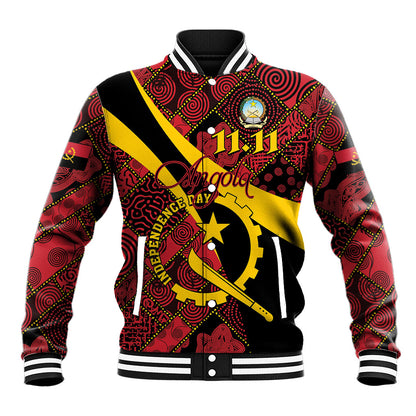 Personalized Angola Samakaka Pattern Baseball Jacket Happy Independence Day