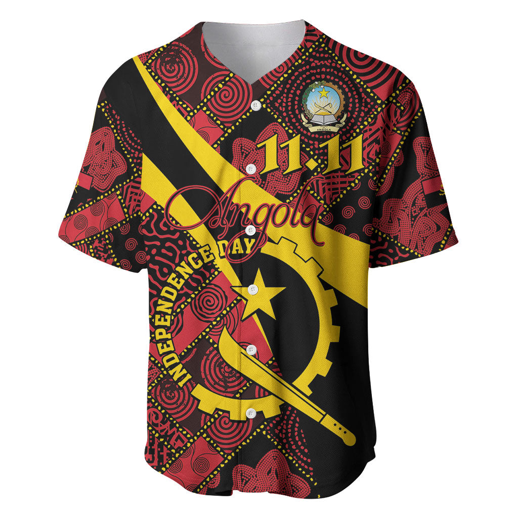 Personalized Angola Samakaka Pattern Baseball Jersey Happy Independence Day